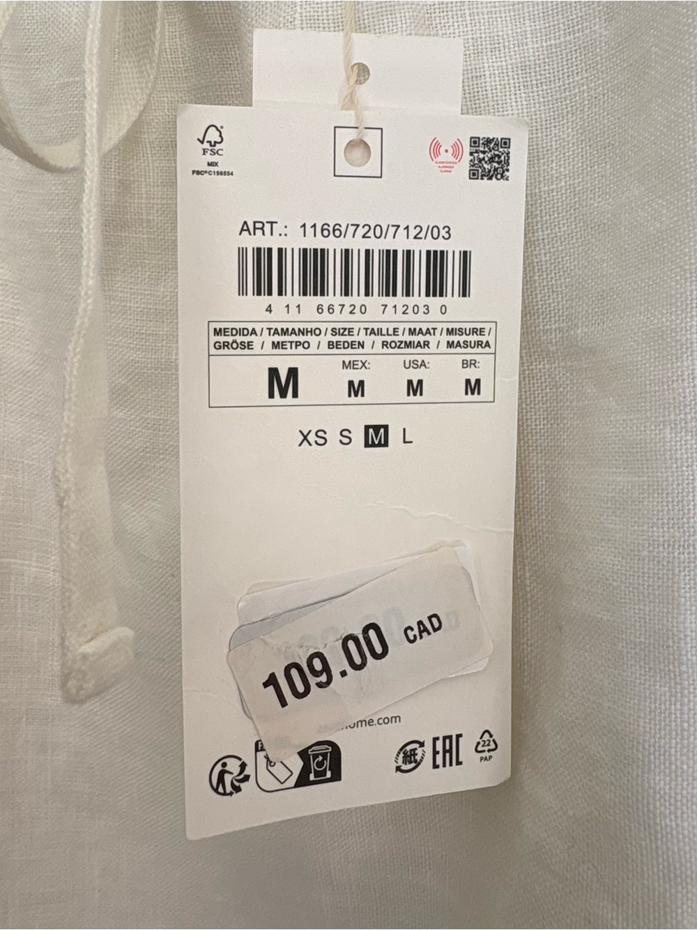 Zara Home White Linen Maxi Skirt - size M - Picture 3 of 8